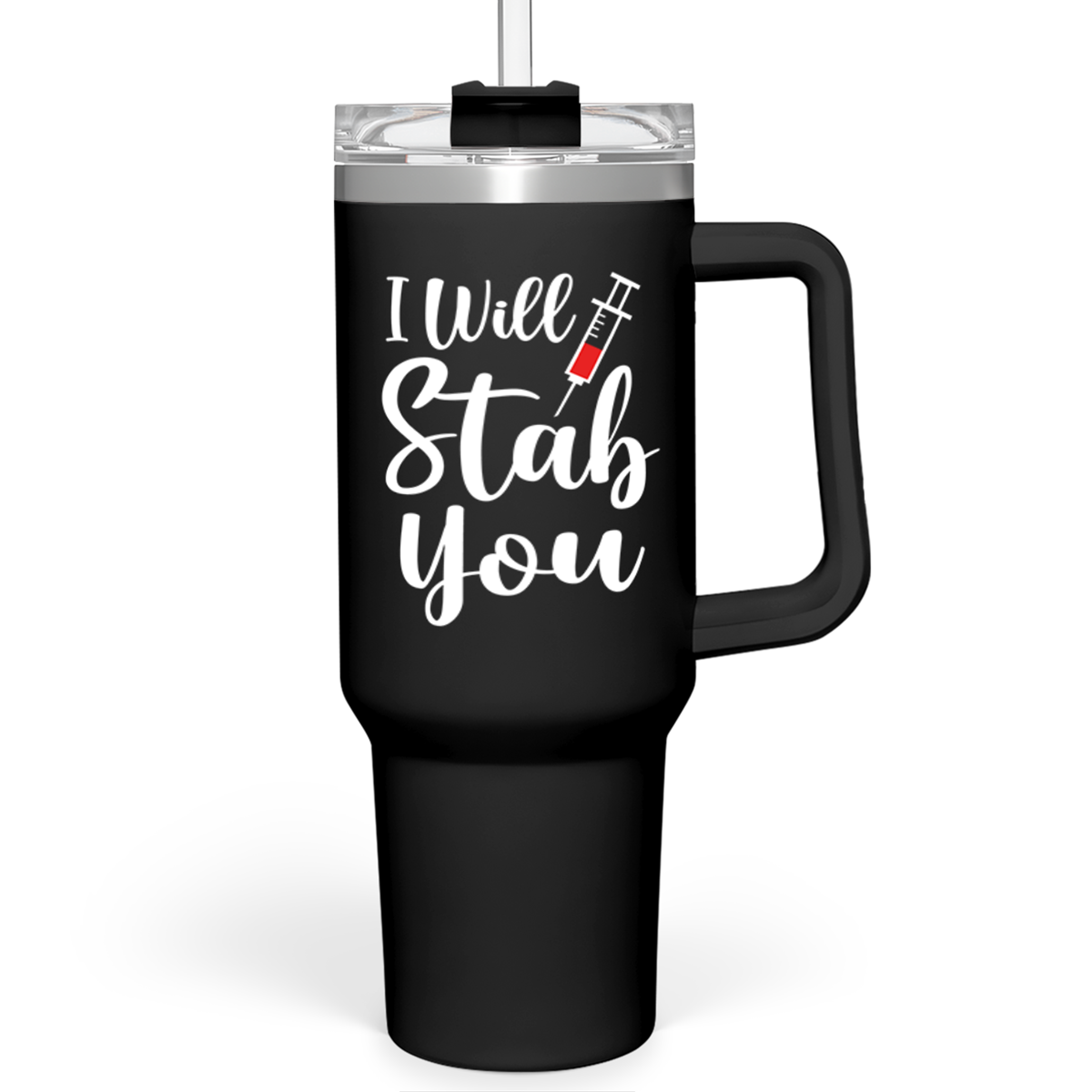 Black Nurse Quencher Tumbler with Handle 40oz
