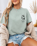 German Shepherd Dog Mom Comfort Colors T Shirt (left chest)