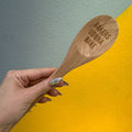 Bakers Gonna Bake Cooking Spoon | Wooden Kitchen Utensil in Canvas Gift Bag