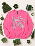 Holly Jolly Christmas Puff Graphic Sweatshirt