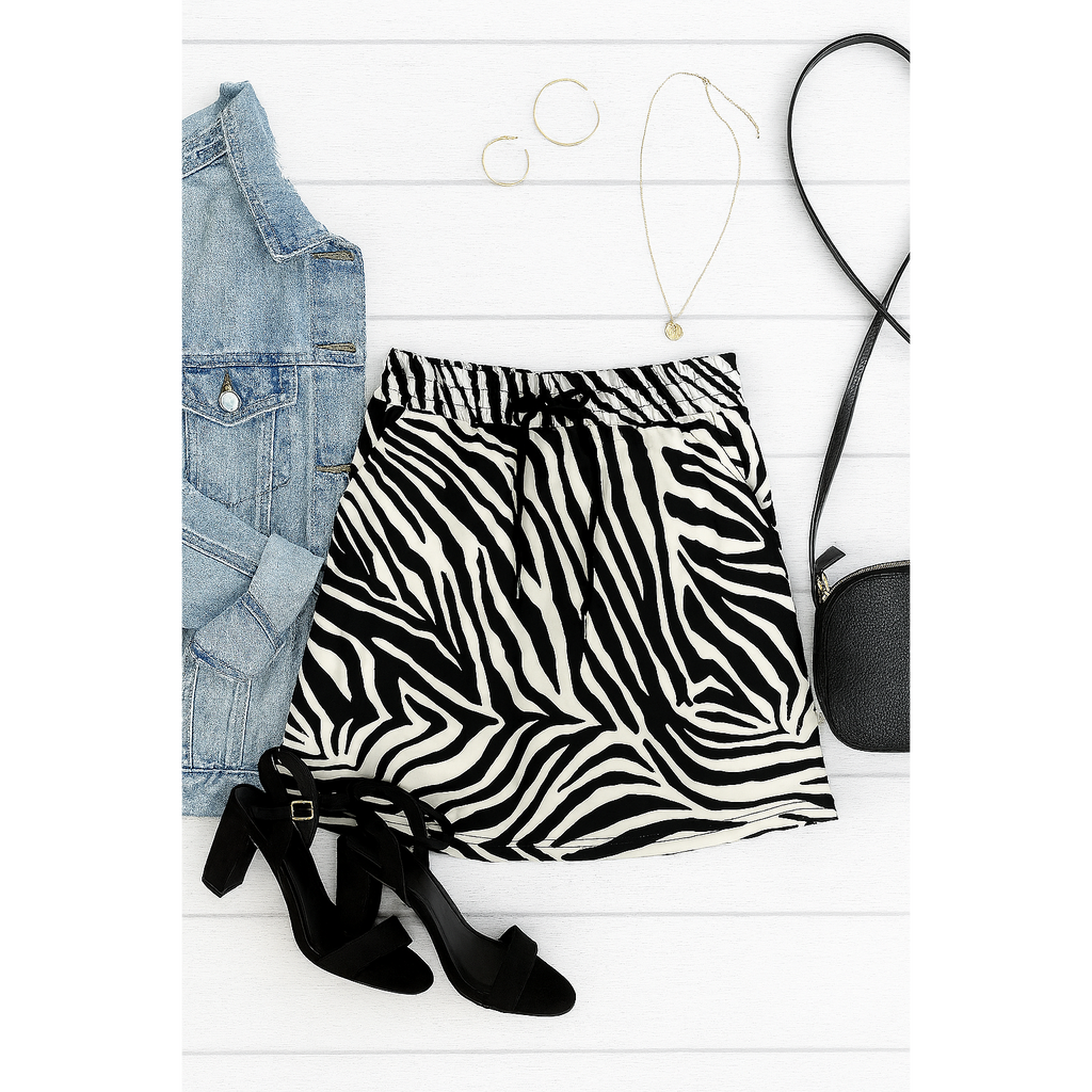 Zoe - Zebra Print Jogger Skirt