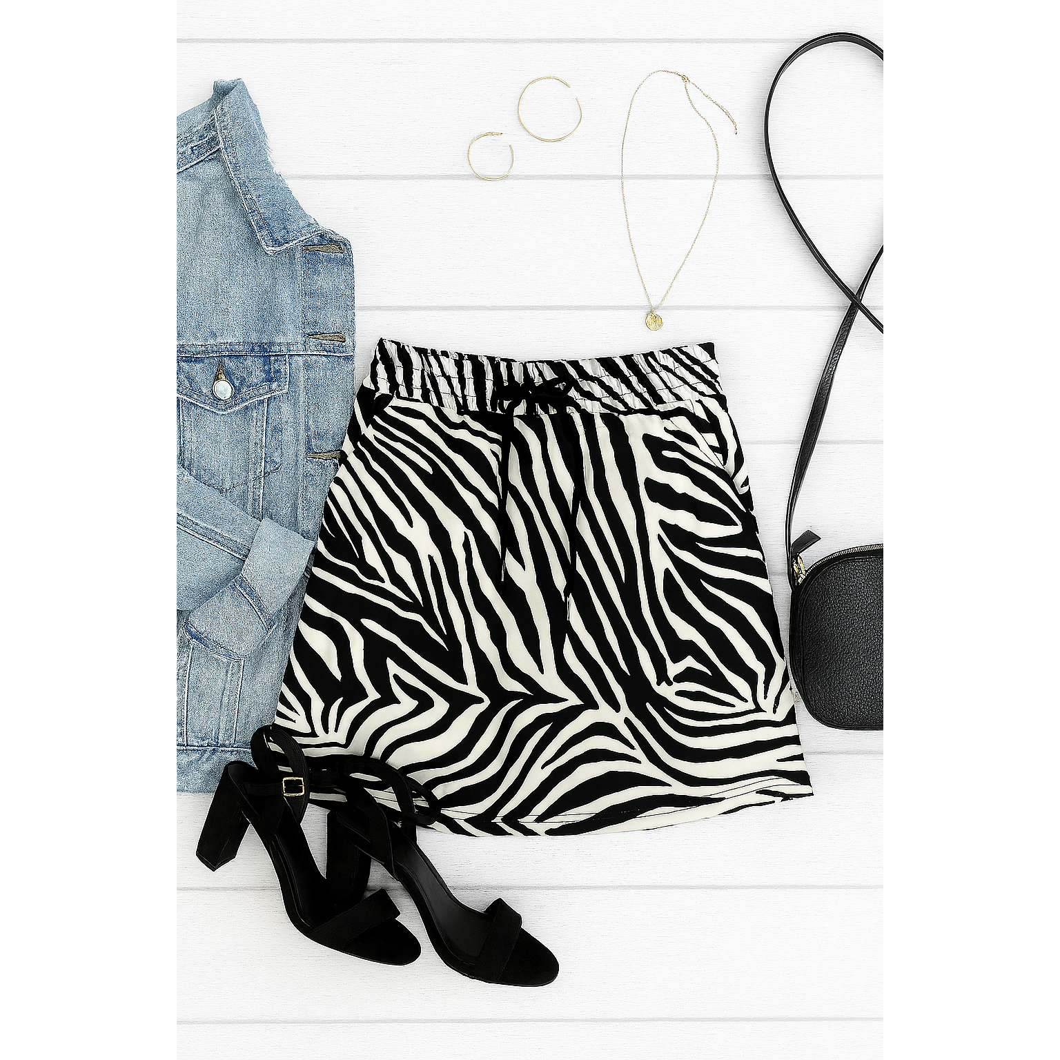 Zoe - Zebra Print Jogger Skirt