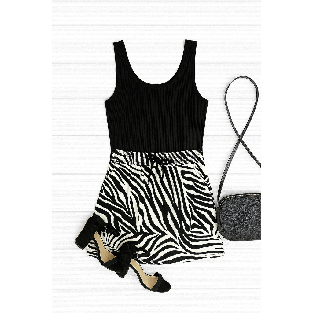 Zoe - Zebra Print Jogger Skirt