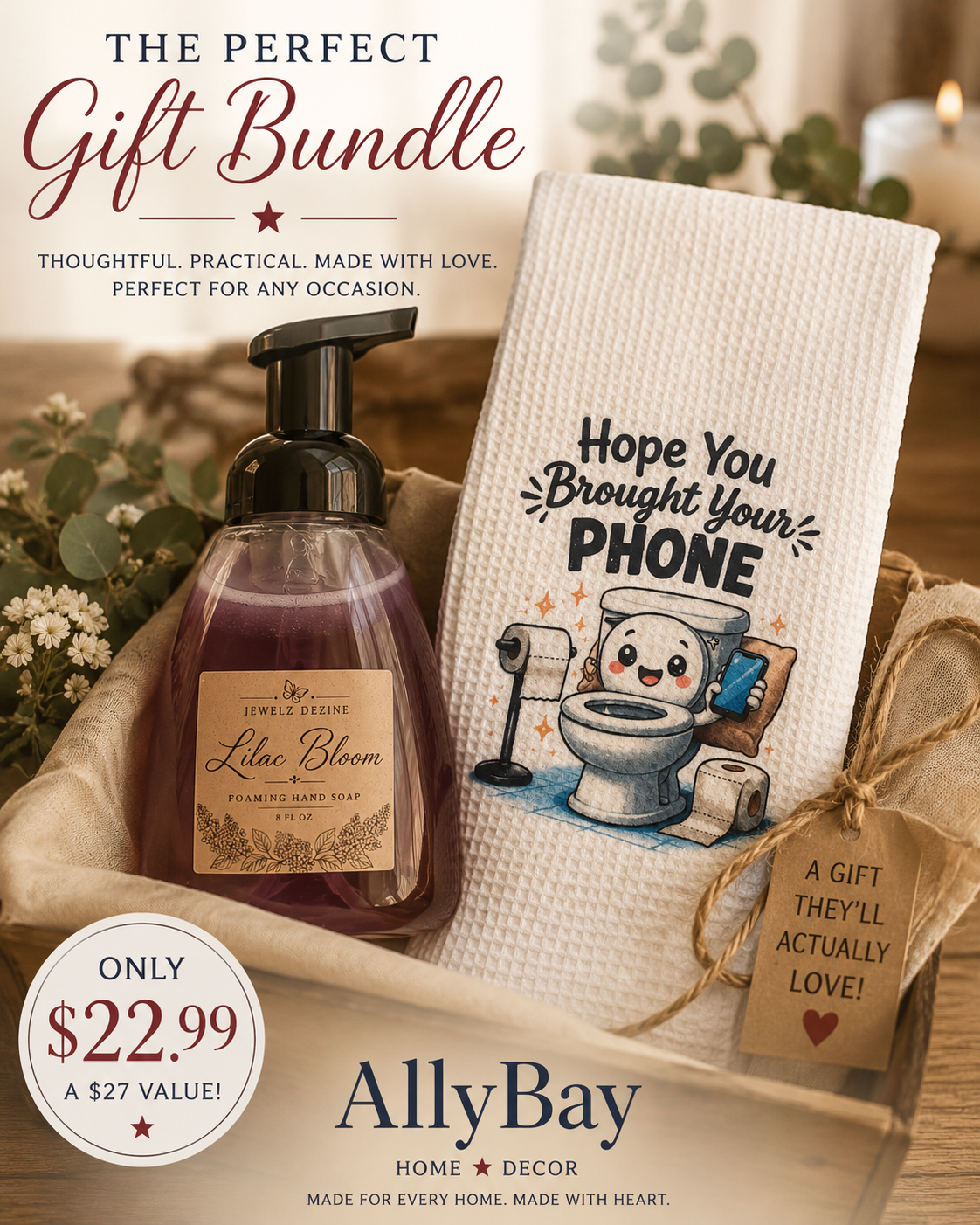 Foaming Soap & Decorative Towel Bundle + FREE Wax Melt