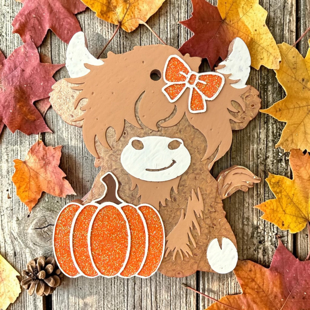 Pumpkin Patch Cow Freshie