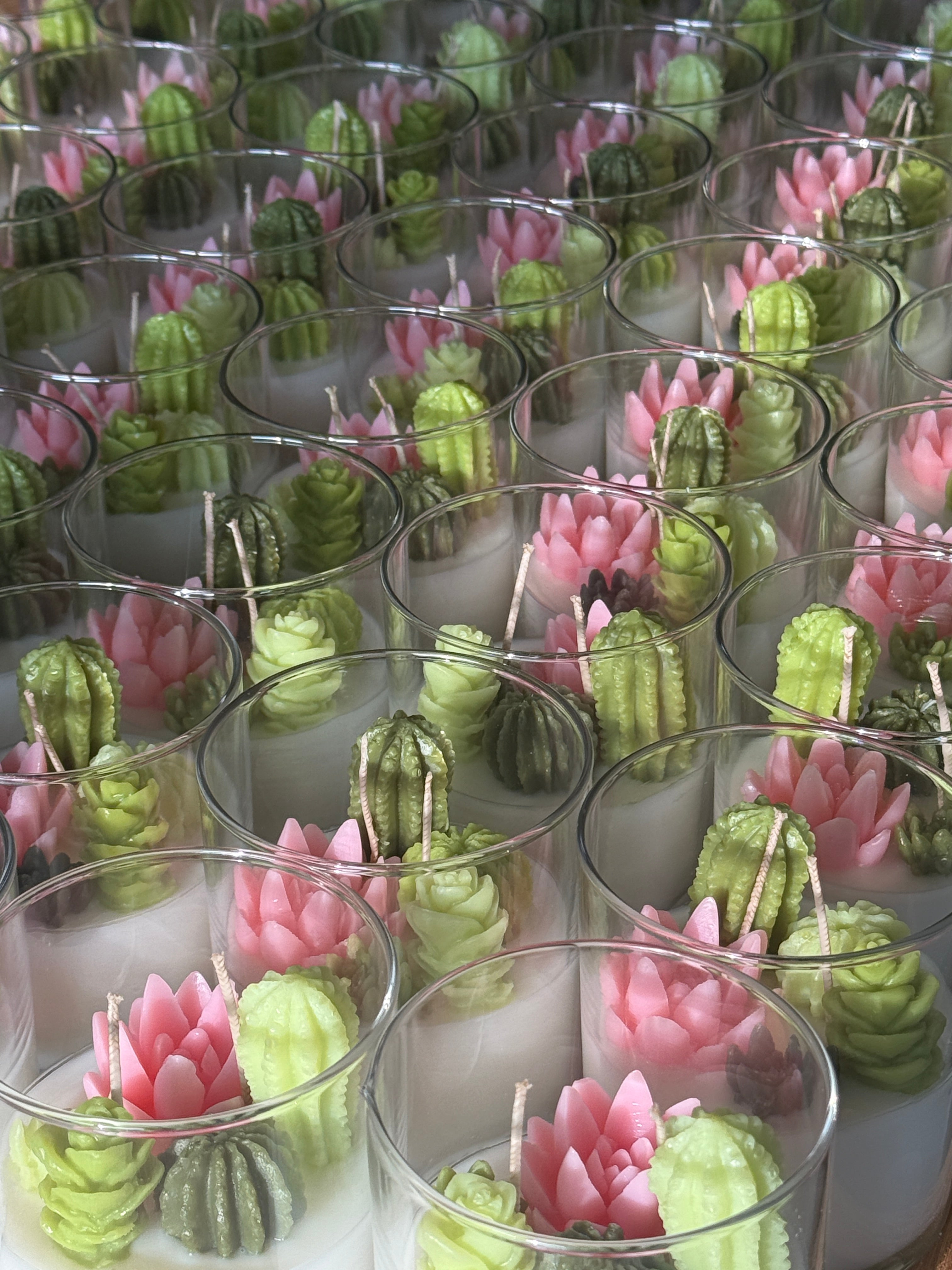 Cactus Flower Container Candle