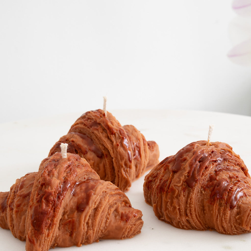 Croissant Candle, French Pastry Candle Decor