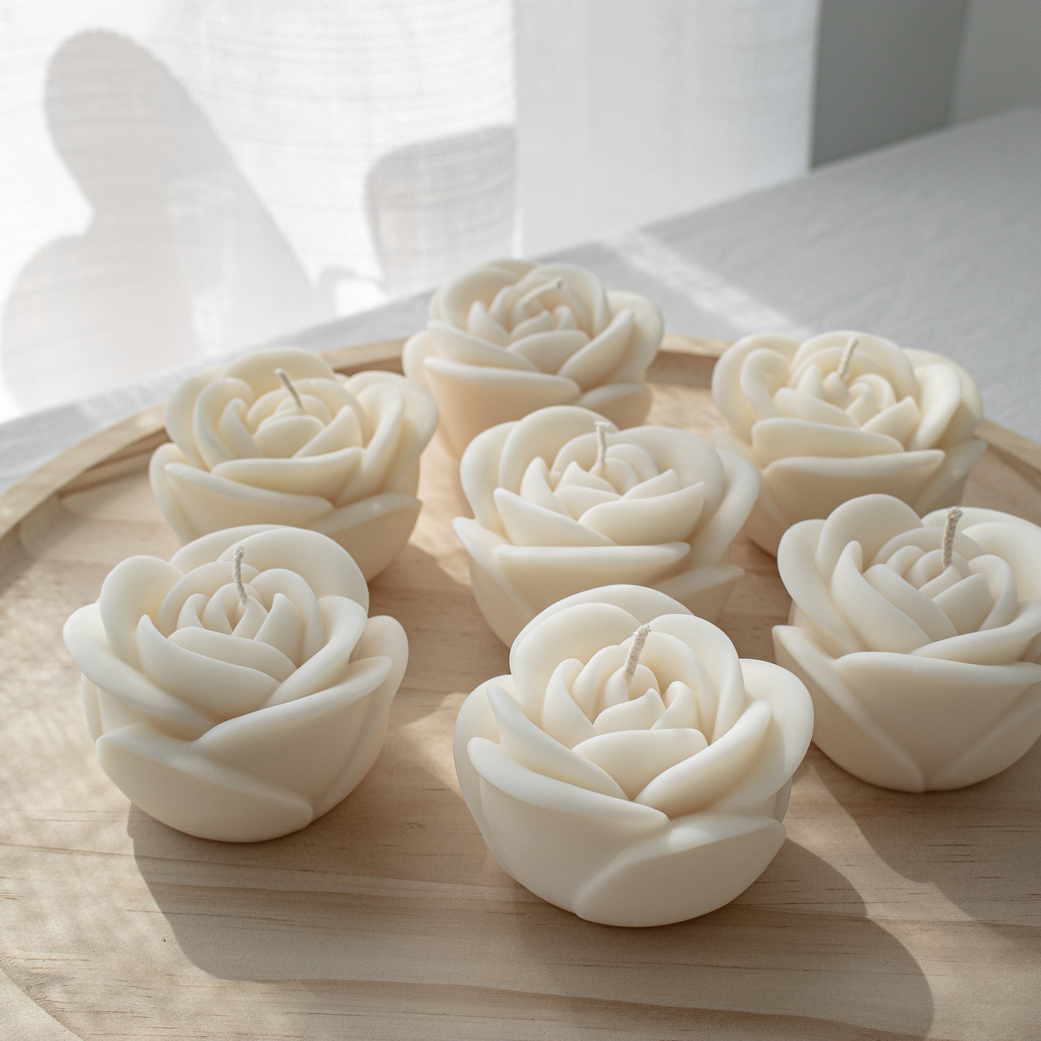 Rose Candle Gift Box, Set of 6 Blooming Flower Candle