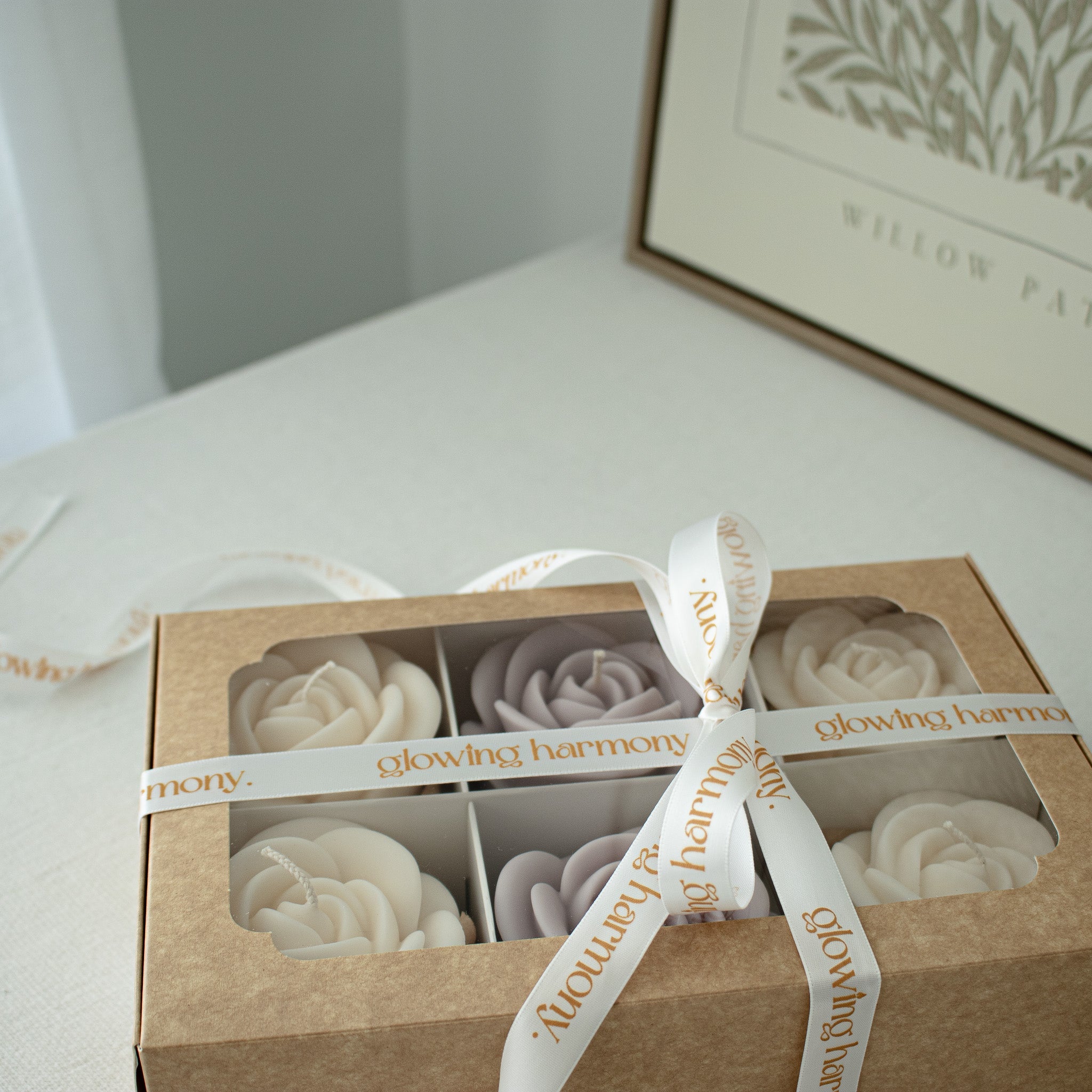 Rose Candle Gift Box, Set of 6 Blooming Flower Candle