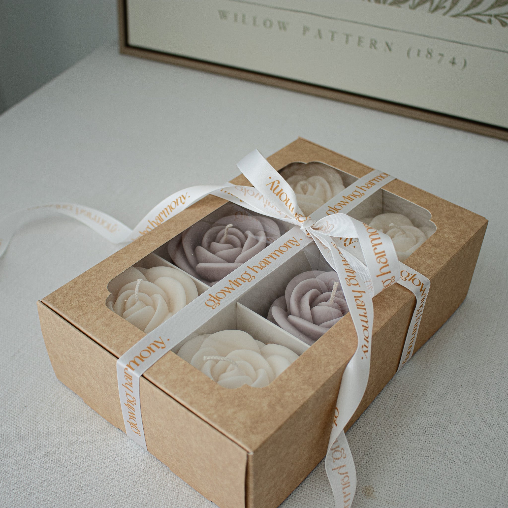 Rose Candle Gift Box, Set of 6 Blooming Flower Candle