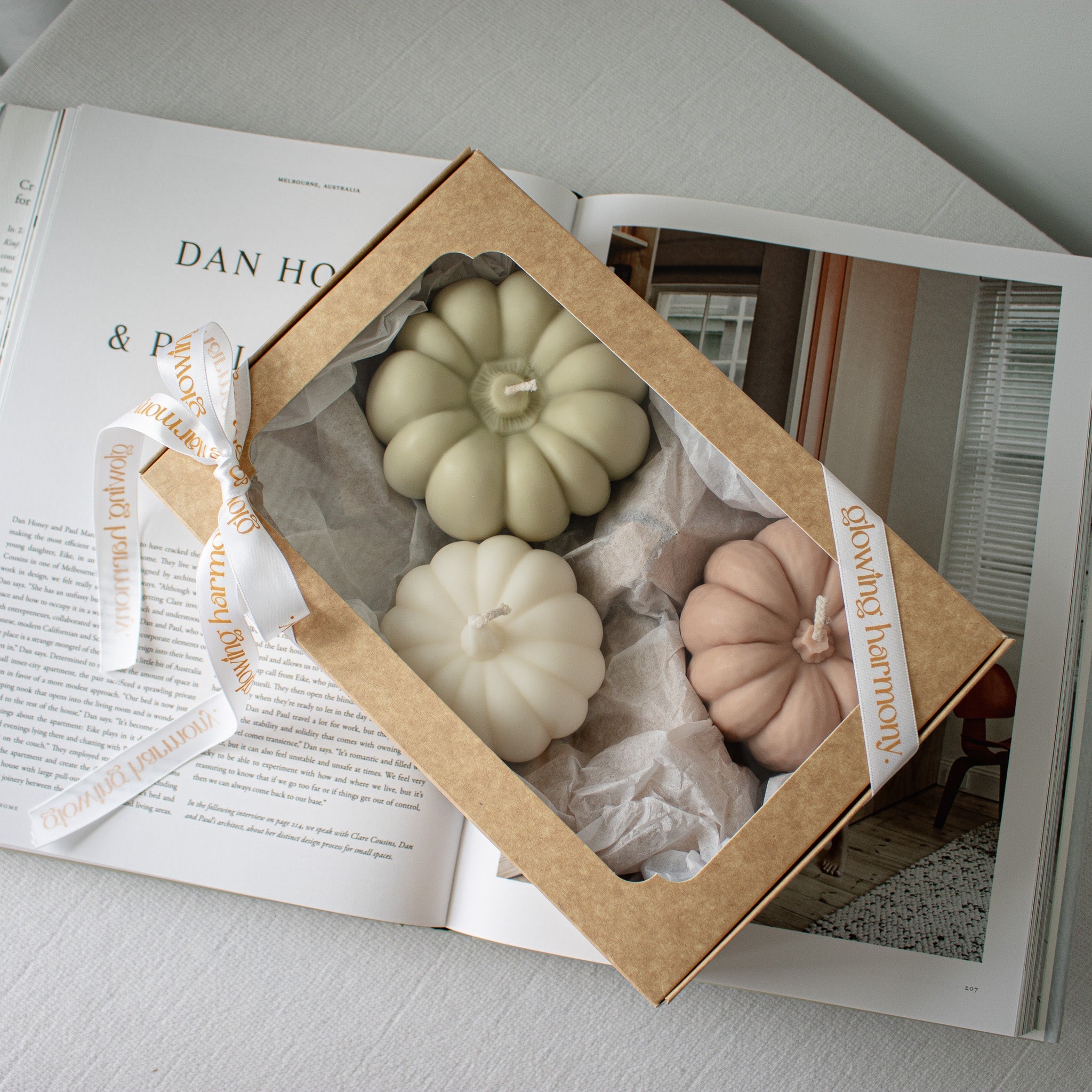 Pumpkin Candle Set in Gift Box, Autumn Pumpkin Candles