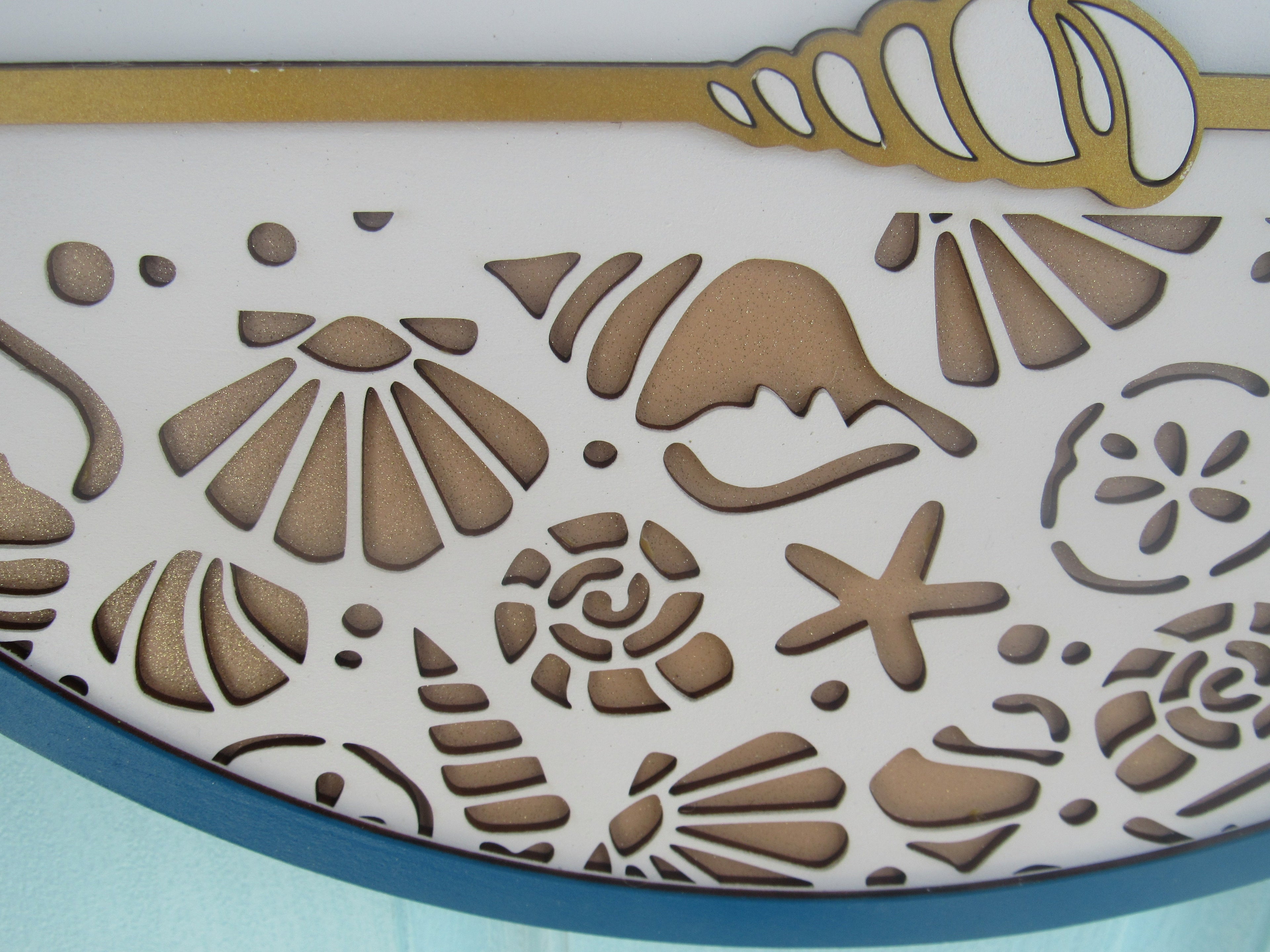 Beach Welcome Sign Door Hanger - Seashells & Starfish