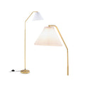 Modern Standing Lamp with Adjustable Lamp Head and Pleated Lampshade