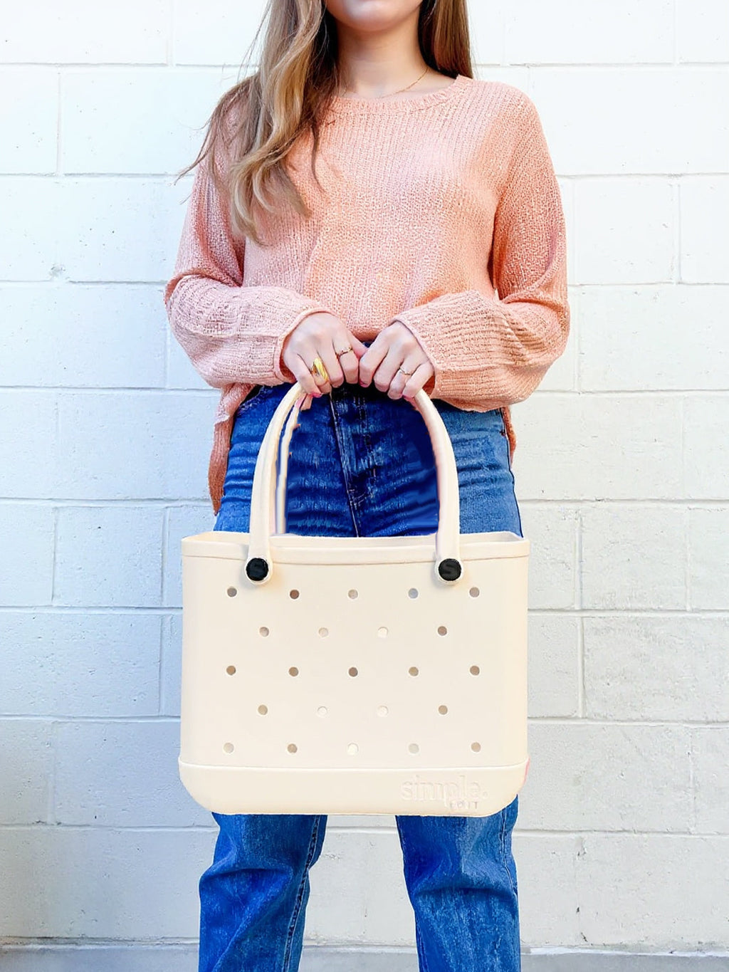 Everyday Medium EVA Tote – Coconut | Waterproof, Lightweight, Creamy Ivory Everyday Bag