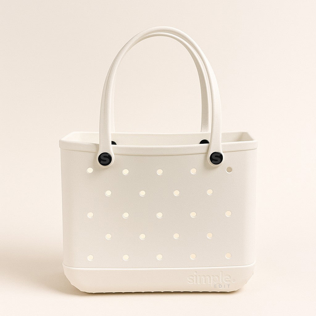 Everyday Medium EVA Tote – Coconut | Waterproof, Lightweight, Creamy Ivory Everyday Bag