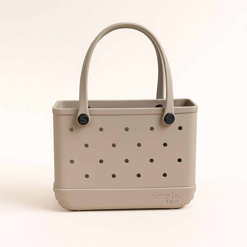 Everyday Small EVA Tote – Drift | Waterproof, Lightweight, Minimalist Neutral Mini Bag