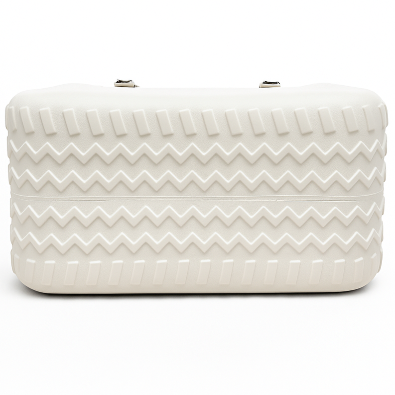 Rubber Tote Bag Set of 3 (XL/M/S) – Stylish Beige Tones EVA Bags, Great Value