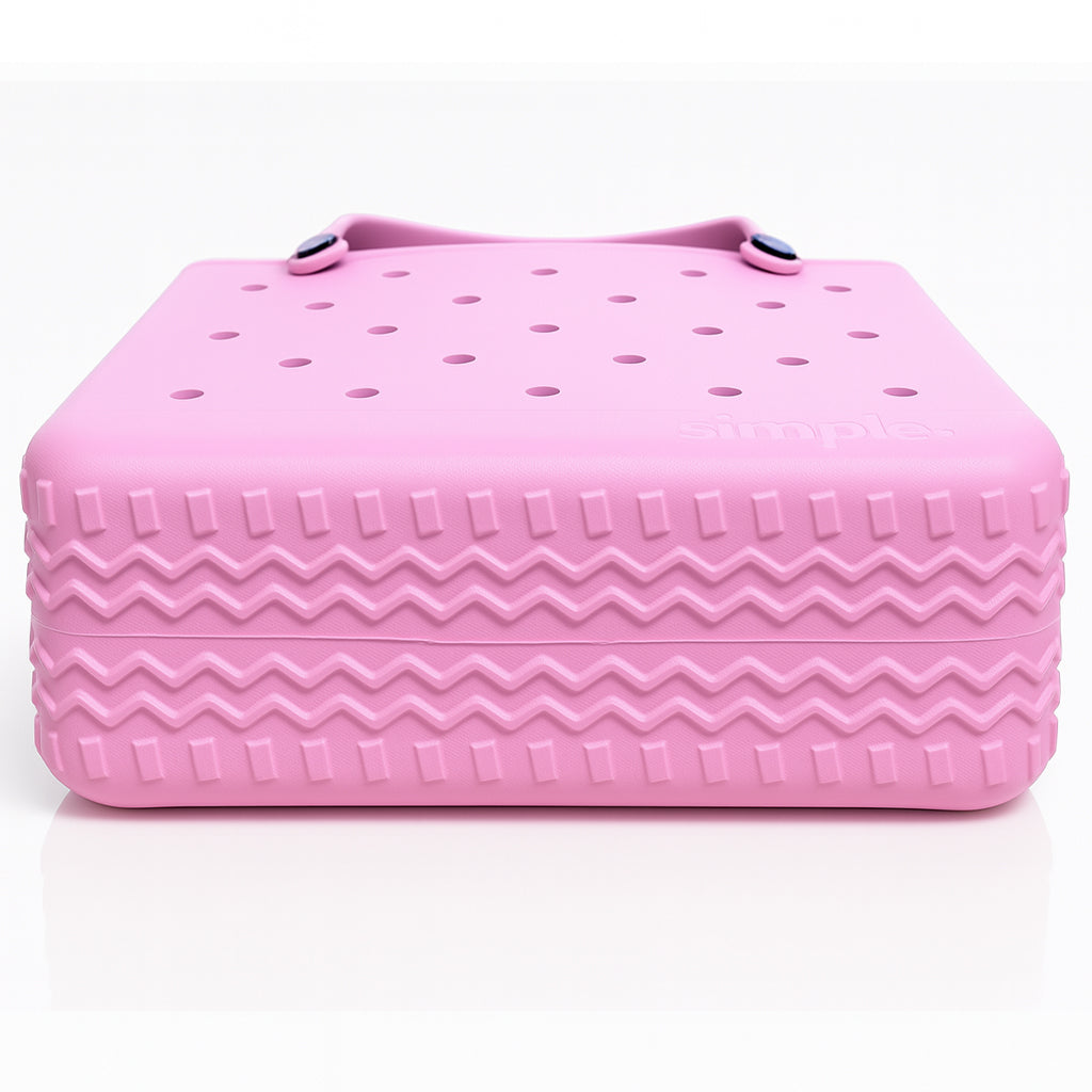 Everyday Medium EVA Tote – Blowing Bubbles | Waterproof, Lightweight, Baby Pink All-Purpose Bag