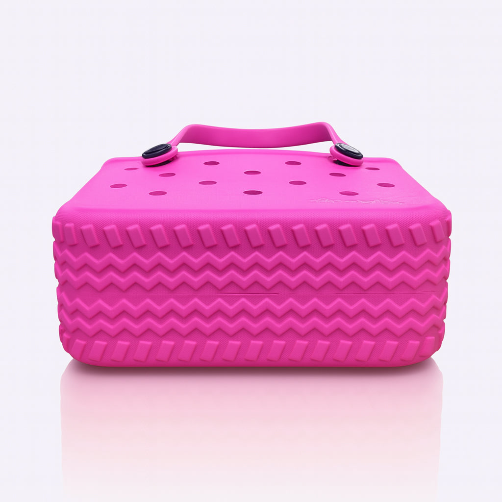 Everyday Small EVA Tote – Haute Pink | Waterproof, Lightweight, Bold Mini Tote Bag