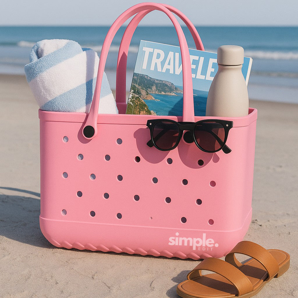 Everyday Extra Large EVA Tote – Pink Lemonade | Waterproof, Lightweight, Sandproof All-Purpose Bag