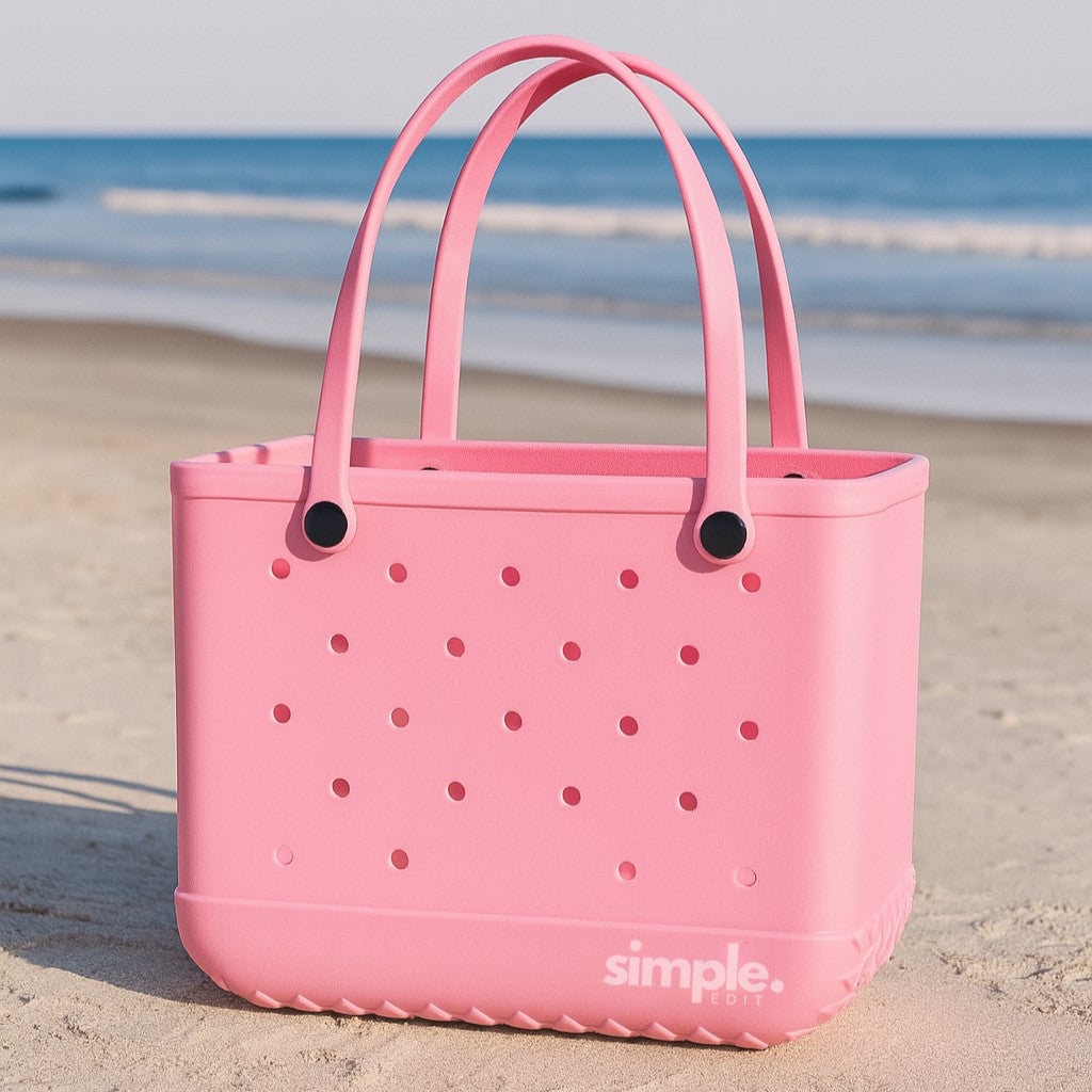 Rubber Tote Bag Set of 3 (XL/M/S) – Stylish Pink Tones EVA Bags, Great Value