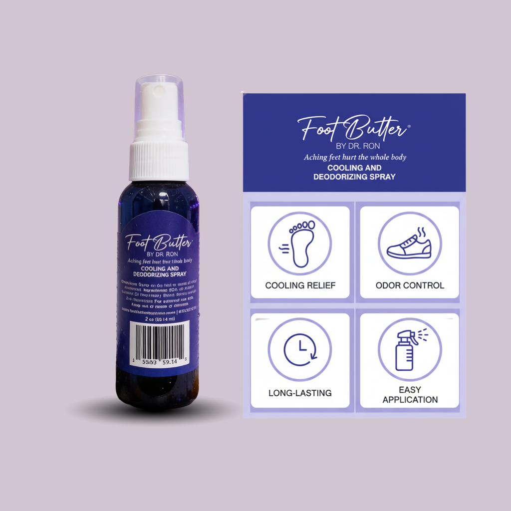 Foot Care Bundle – Lavender Jasmine Foot Butter, Cracked Heel Balm, Cooling Spray & Pumice Scrubber