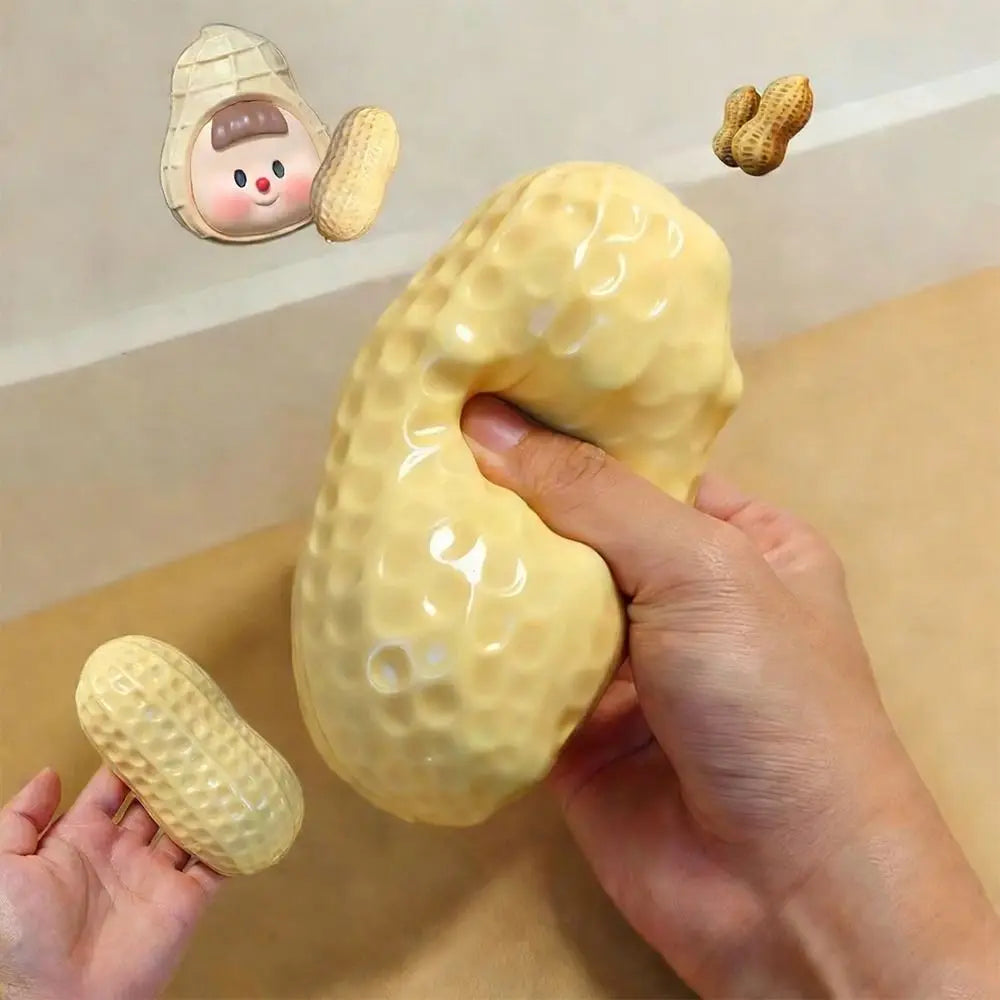 Peanut Squishy Toy Stress Relief | Slow Rebound Sensory Fidget Toy for Anxiety