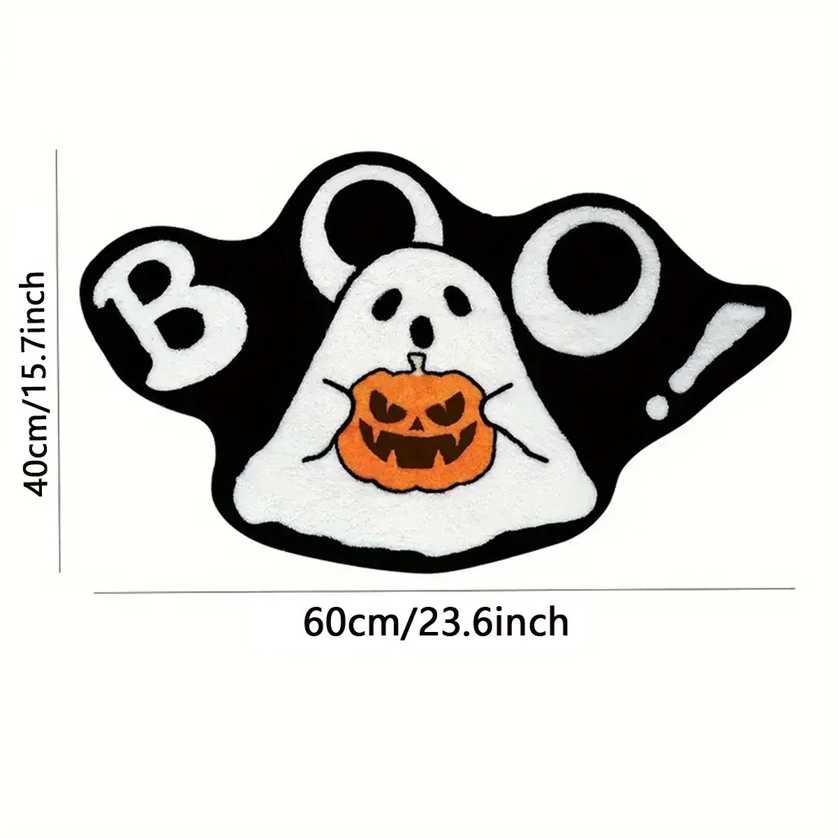 VIKAMA Ghost Halloween Carpet Soft Non-Slip Washable Entrance Door Mat Gothic Home Halloween Decor Bathroom Rug Home Decor
