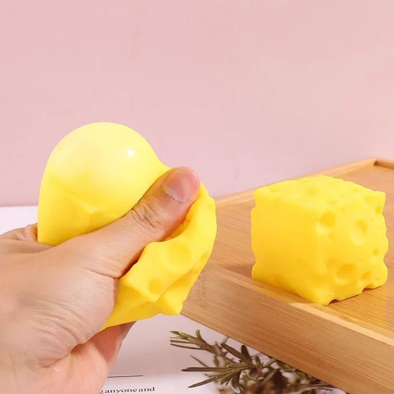 Cheese Squishy Stress Ball | Sensory Fidget Toy for Kids and Adults
