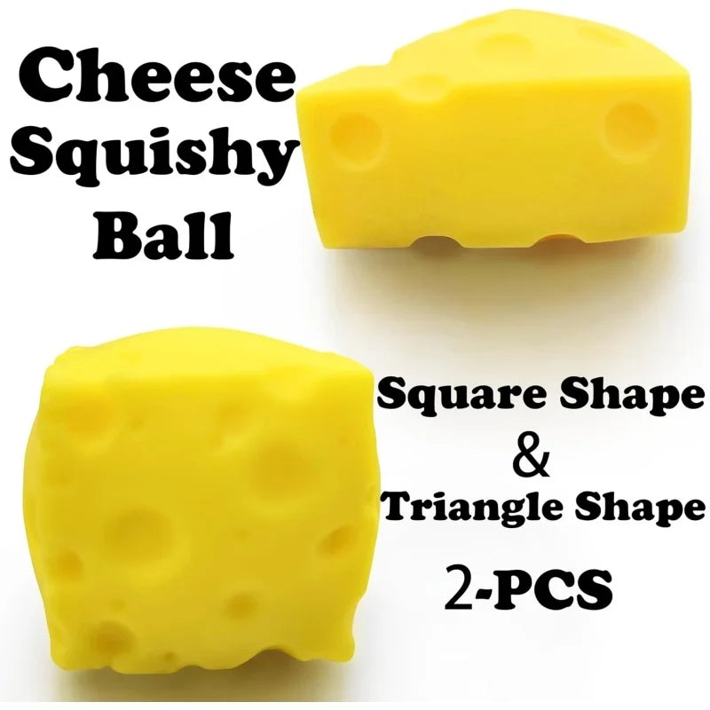 Cheese Squishy Stress Ball | Sensory Fidget Toy for Kids and Adults