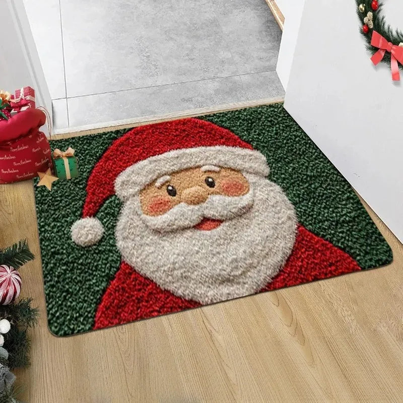Christmas Door Mat indoor Gingerbread Man Carpet and Red Santa Claus Outdoor New Year 2026 Merry Christmas Home Decor Foot Mat