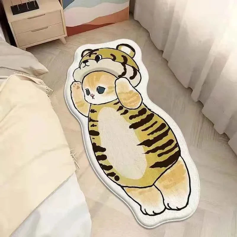 Cartoon Cat Carpet Plush Warm Bedside Blanket Cute Girlish