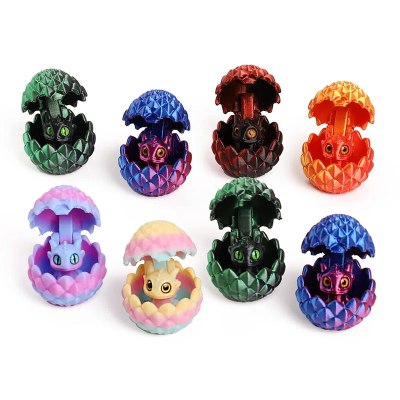 3D Printed Dragon Eggs with Mini Dragon Surprise Toys | Kids Party Favors and Easter Basket Fillers