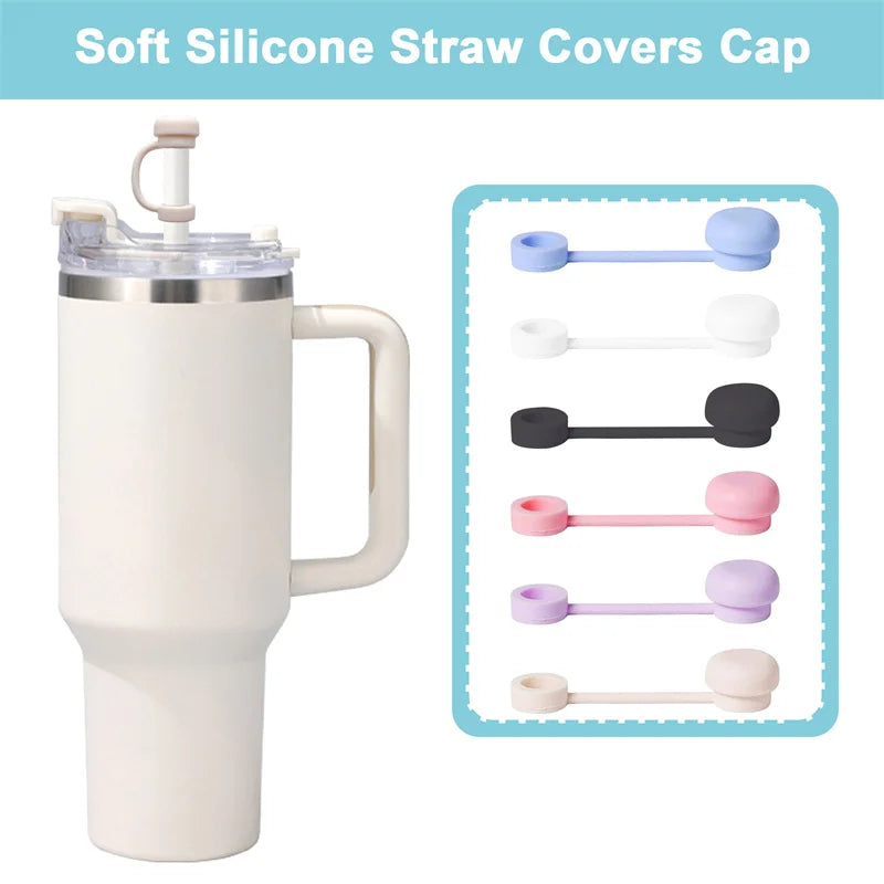 Silicone Straw Covers Compatible with Stanley Cup | Dust-Proof Splash Stopper