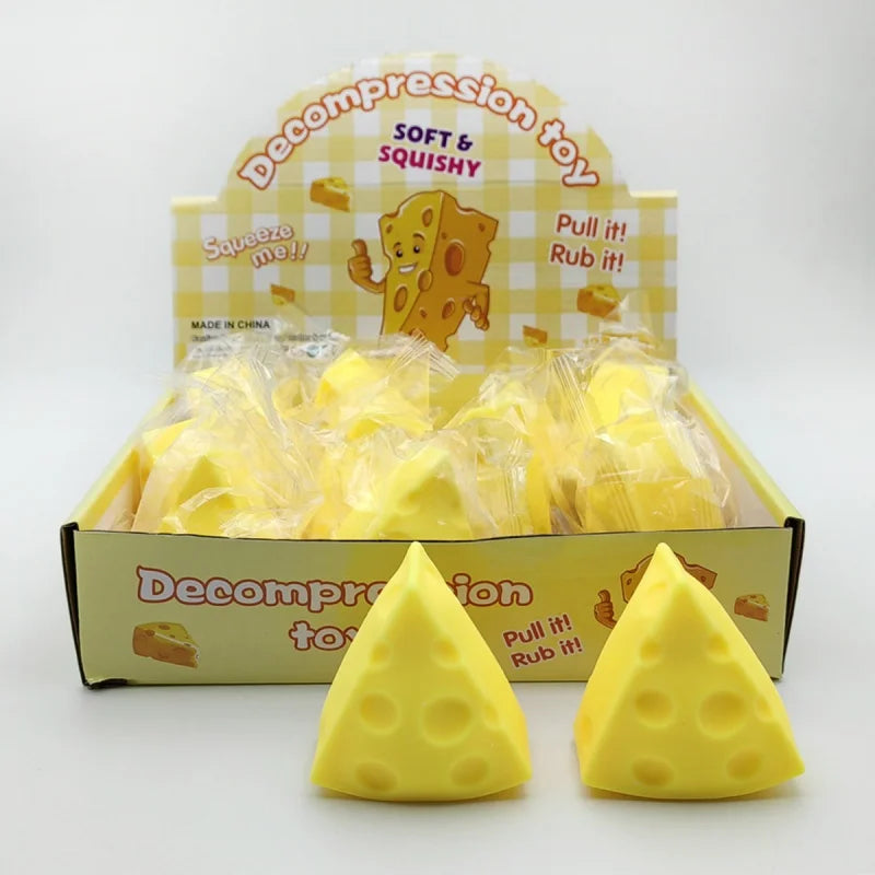 Cheese Squishy Stress Ball | Sensory Fidget Toy for Kids and Adults