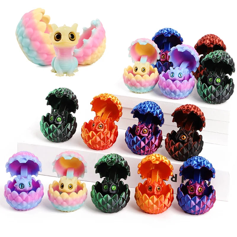 3D Printed Dragon Eggs with Mini Dragon Surprise Toys | Kids Party Favors and Easter Basket Fillers