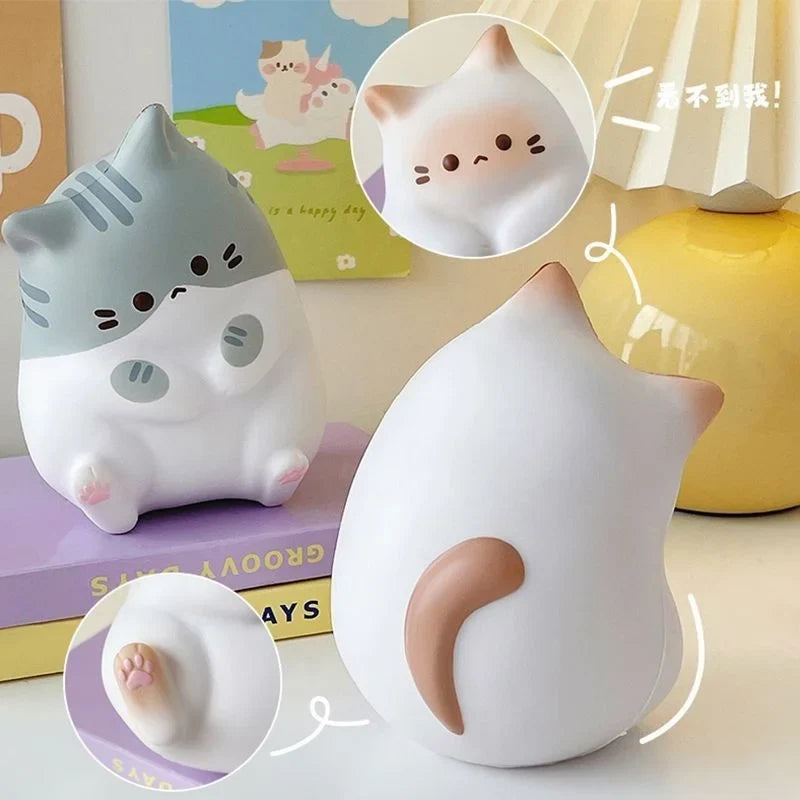 Cat Slow Rising Squishy Toy | Kawaii Cat Stress Ball for Desk Gift
