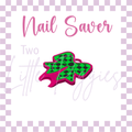 3D Printed - Nail Saver - Checkered Bow