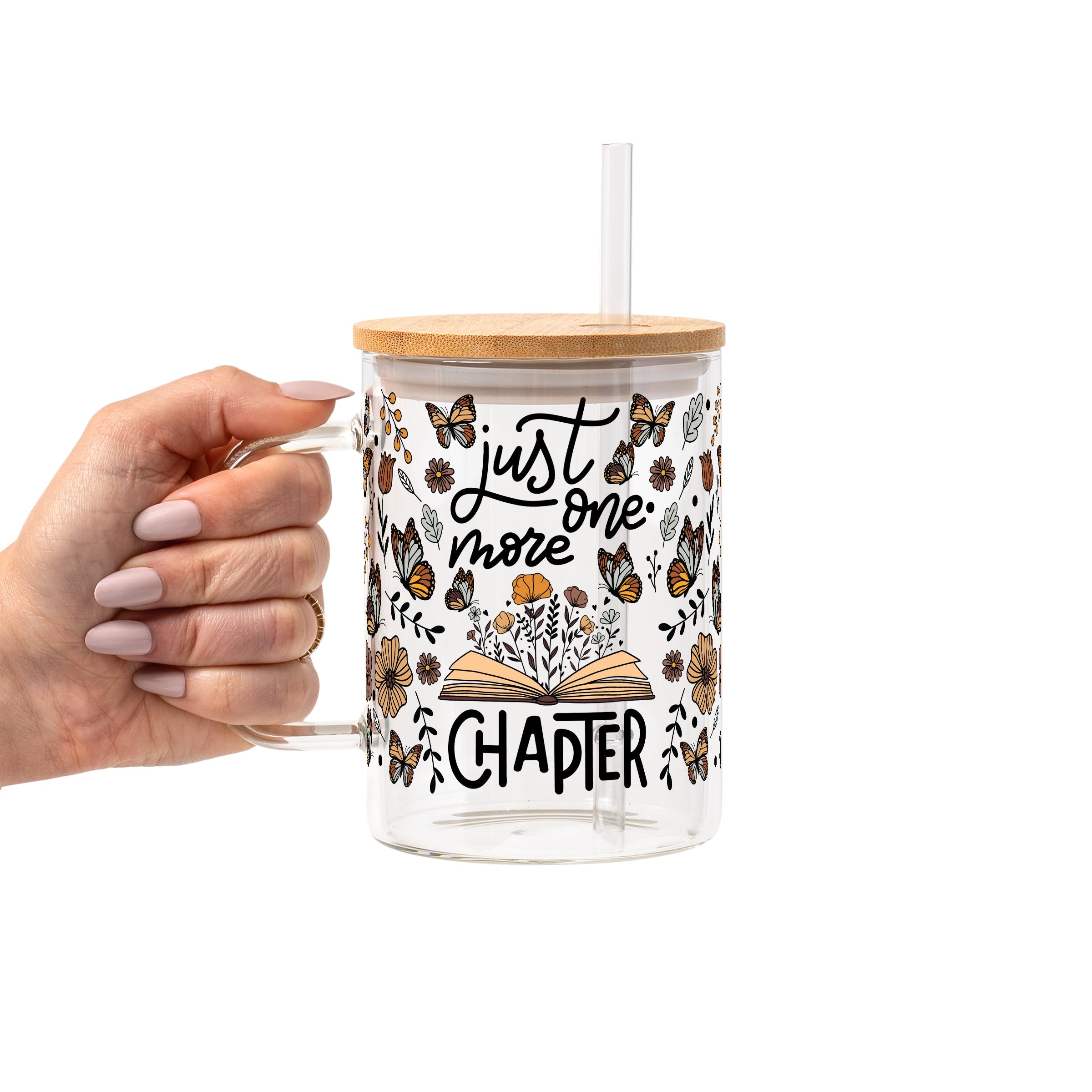 Just One More Chapter Glass Cup