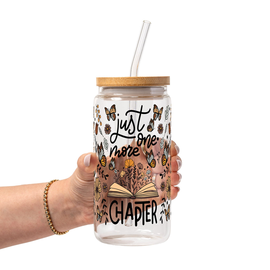 Just One More Chapter Glass Cup