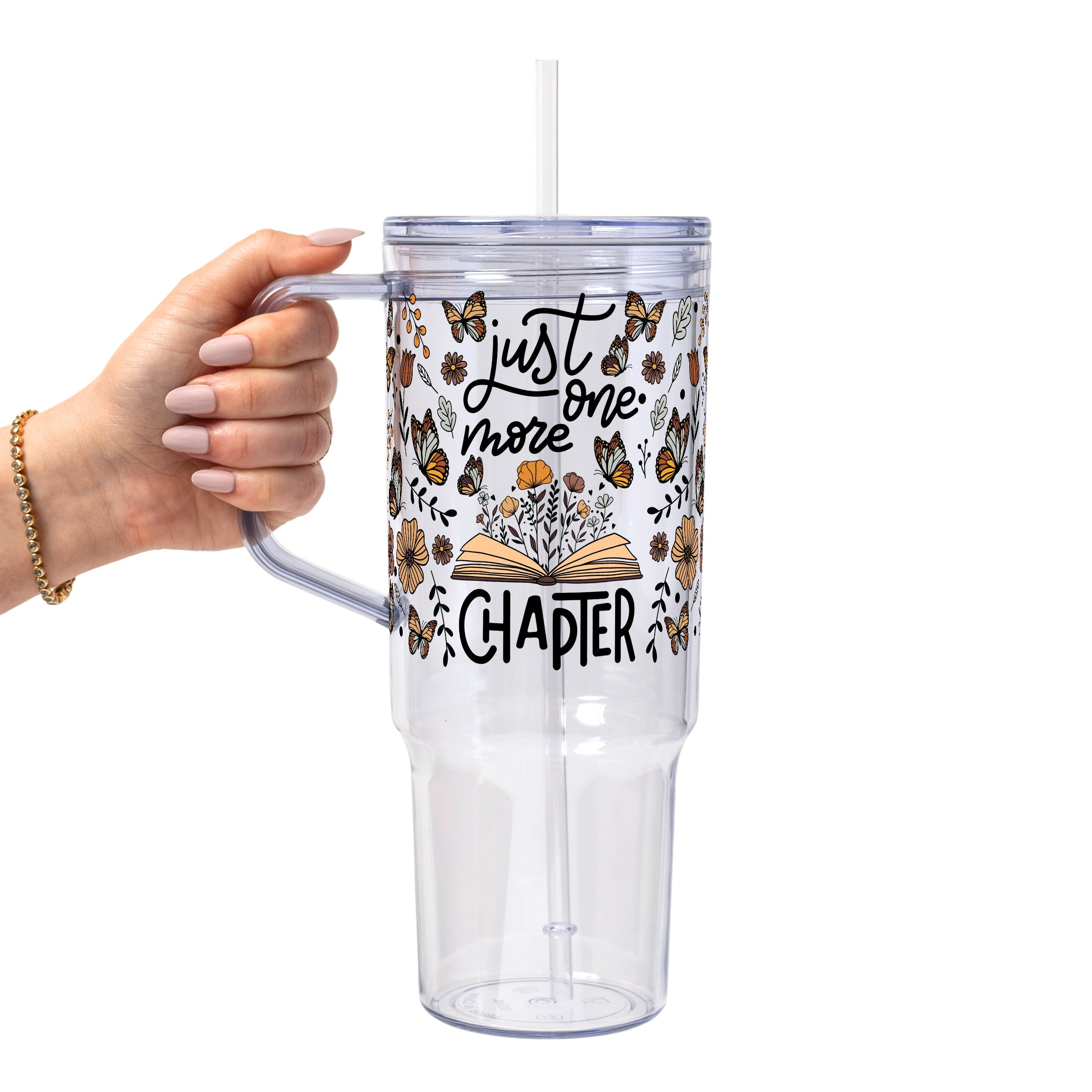 Just One More Chapter Glass Cup
