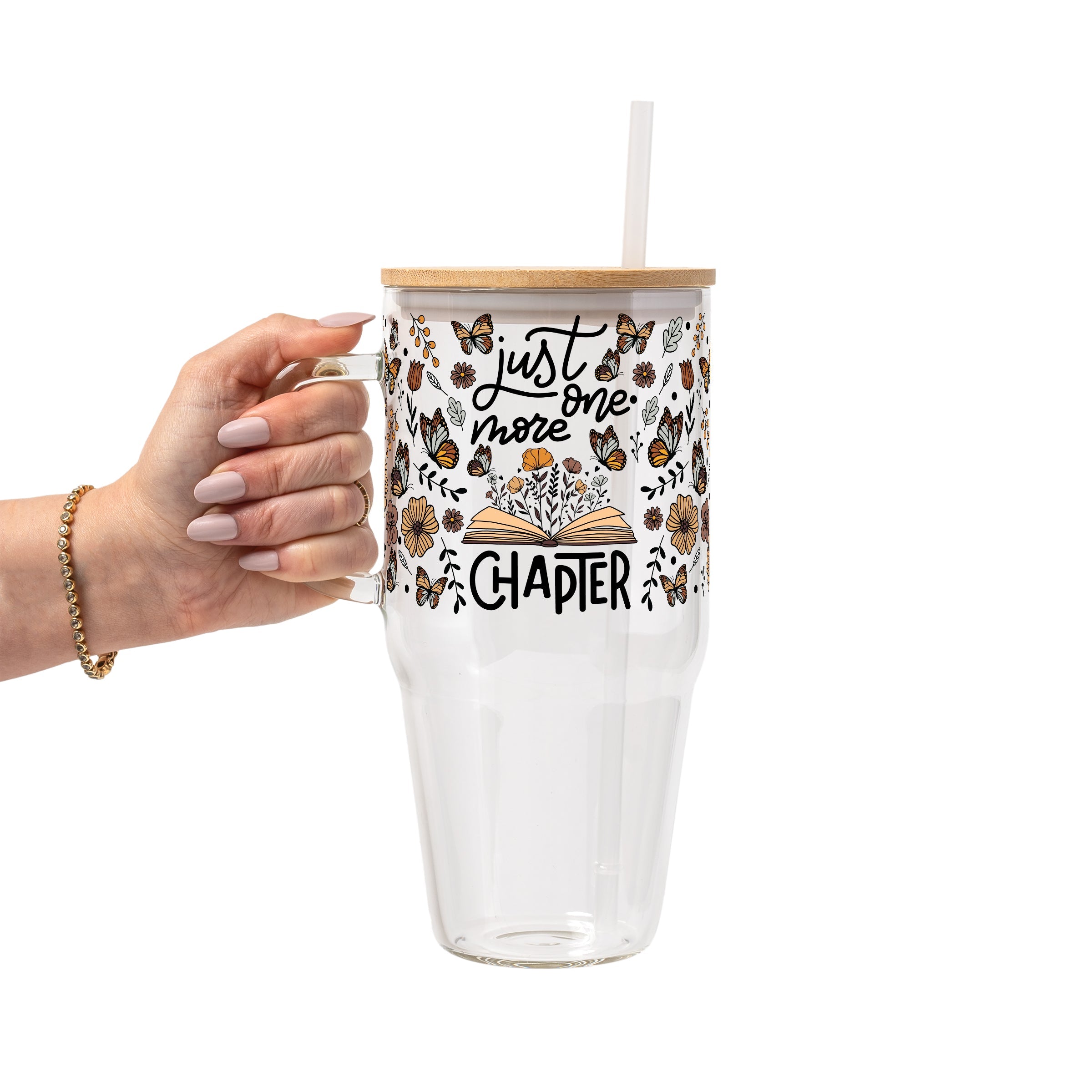 Just One More Chapter Glass Cup
