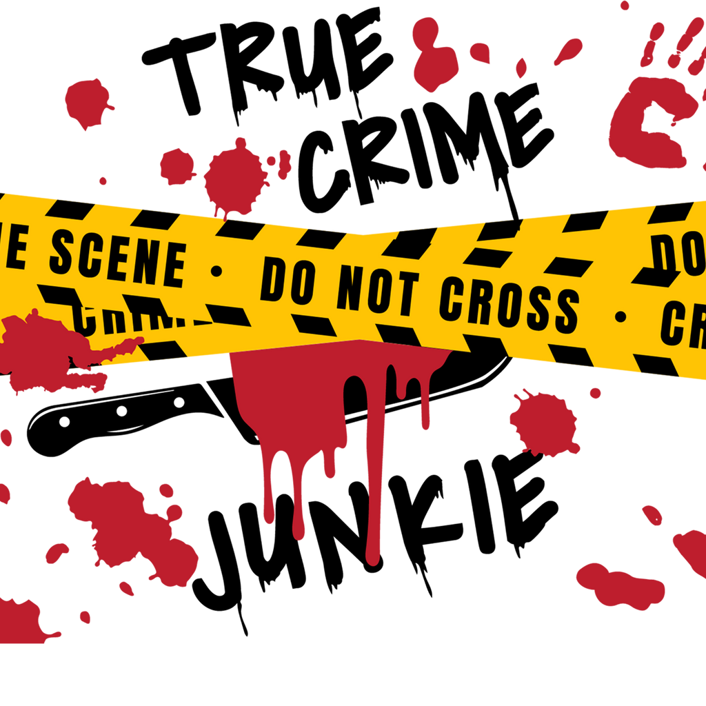 True Crime Junkie Glass Cup, Mug & Tumbler with Lid and Straw