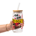 True Crime Junkie Glass Cup, Mug & Tumbler with Lid and Straw