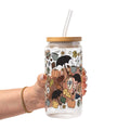 Fall Girls Glass Cup, Mug & Tumbler with Lid and Straw