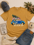 Tis the Season Volkswagen Christmas Pigment Dye Graphic T-Shirt