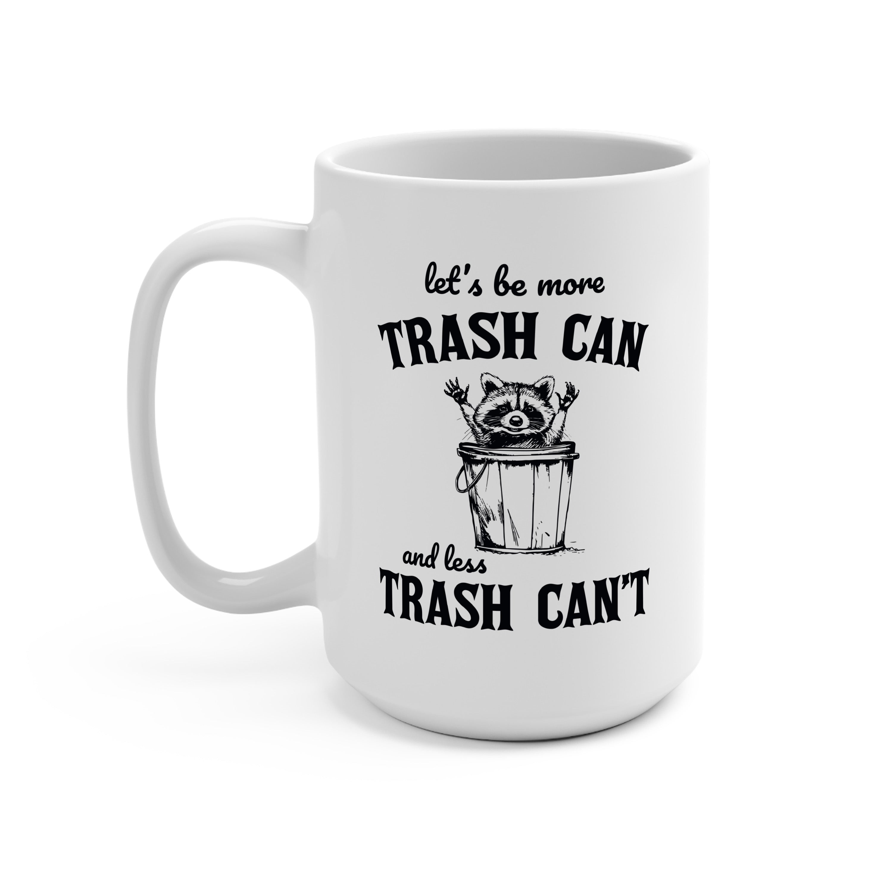 Trash Panda Raccoon Glass Cup, Mug & Tumbler with Lid and Straw
