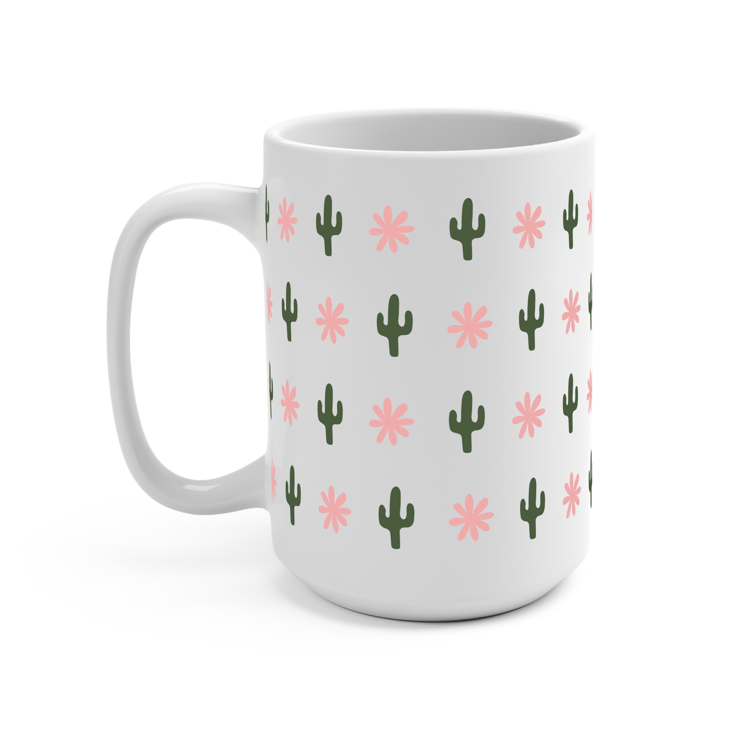 Western Mini Cacti Glass Cup, Mug & Tumbler with Lid and Straw
