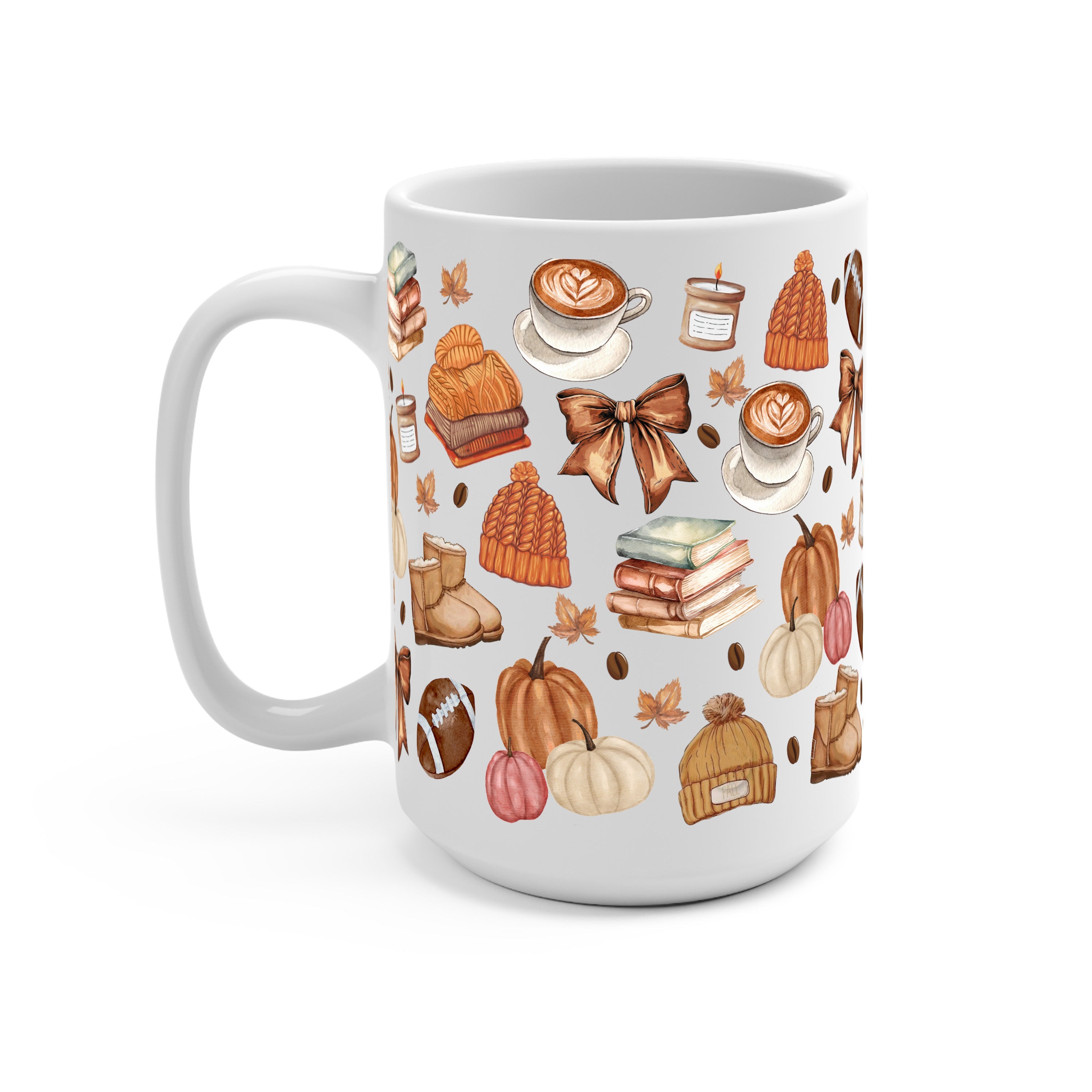 Pumpkin Spice Fall Glass Cup, Mug & Tumbler with Lid and Straw