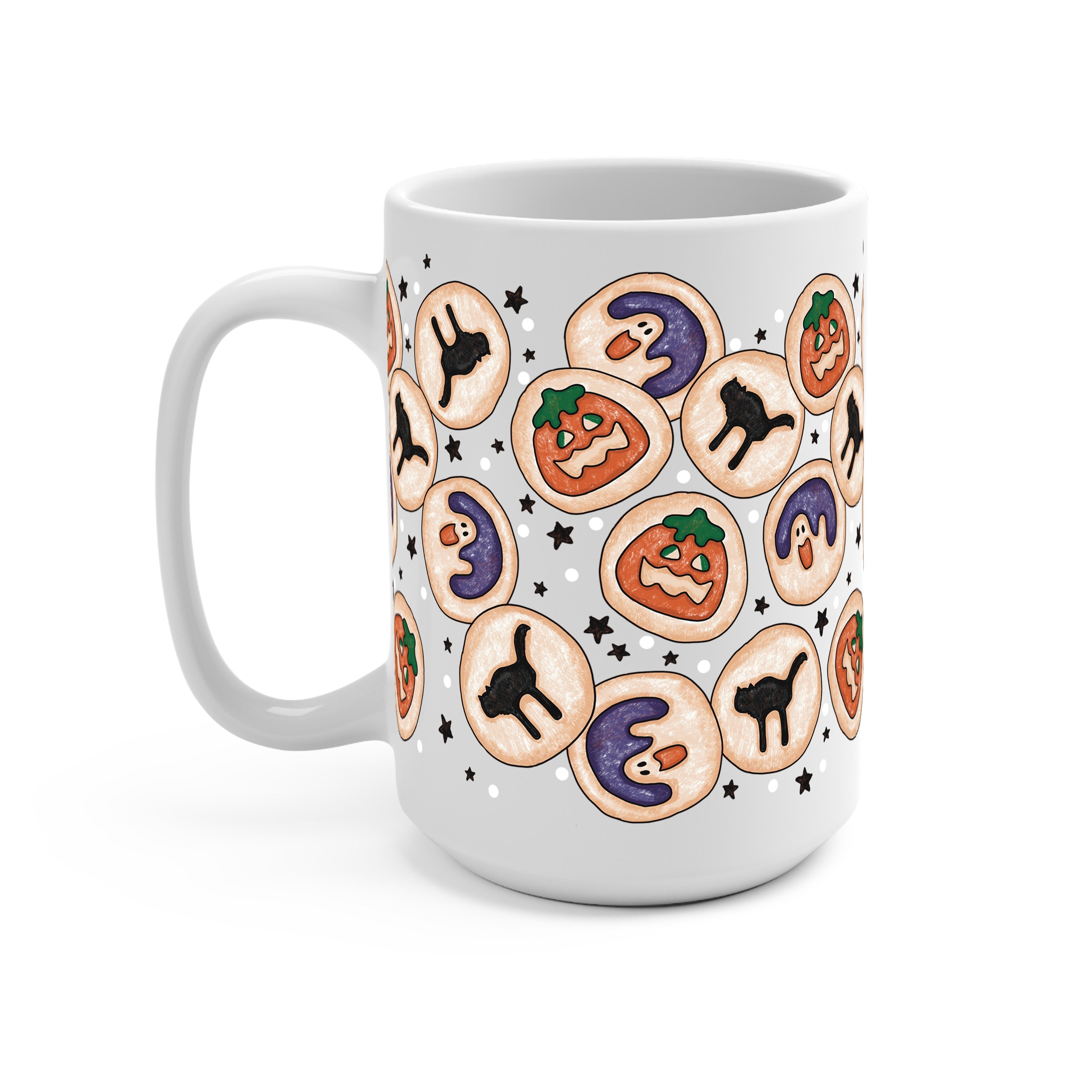 Spooky Sugar Cookies Glass Cup, Mug & Tumbler with Lid and Straw